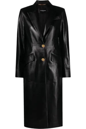 VERSACE Leather trench coat