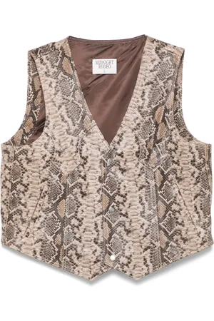 Midnight Snakeskin-print gilet