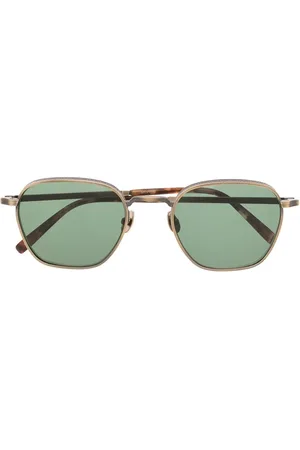MATSUDA Logo-engraved square-frame glasses