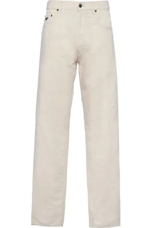 Prada Chambray straight-leg trousers