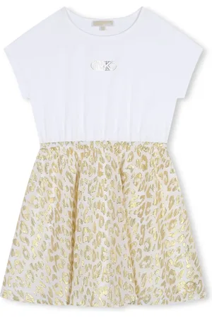Michael Kors Panelled leopard-print dress