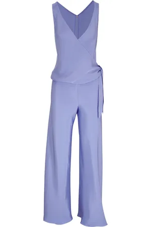PETER COHEN Side-tie silk jumpsuit