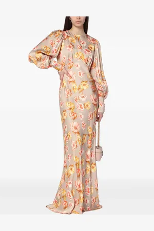 By Malina Floral-print evening dress