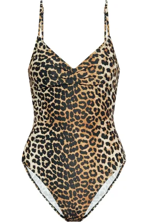 Ganni Leopard-print swimsuit