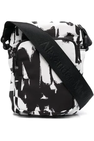 Alexander McQueen Graffiti-print mini messenger bag