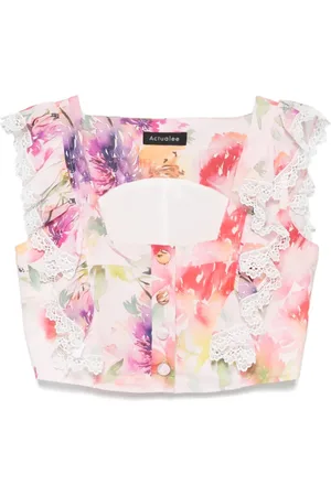 ACTUALEE Floral-print tank top