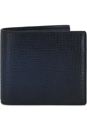 santoni Debossed-logo leather wallet