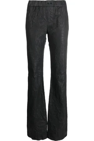 Zadig & Voltaire Pauline crinkled leather trousers