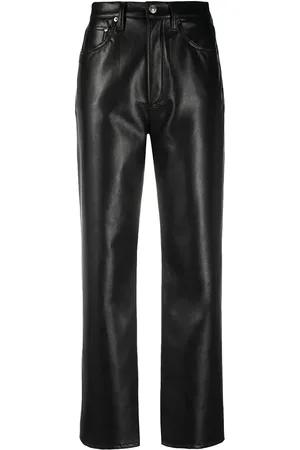 AGOLDE High-waisted leather trousers