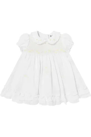 Sarah Louise Smocked-collar dress