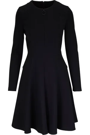 AKRIS Zip-up panelled flared midi dress
