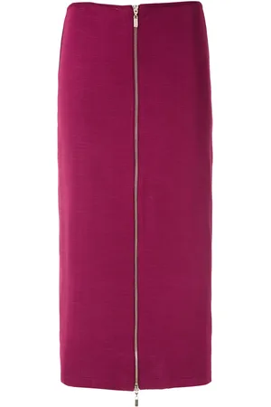 Olympiah Front zip straight skirt