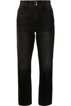Frame High-rise straight leg jeans
