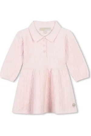 Michael Kors Intarsia knit-logo polo dress