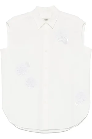 ODEEH Floral-appliqué shirt