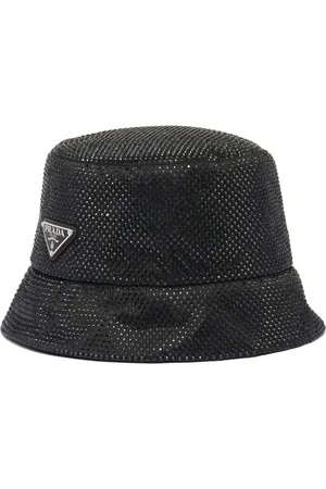 Prada Crystal-embellished satin bucket hat