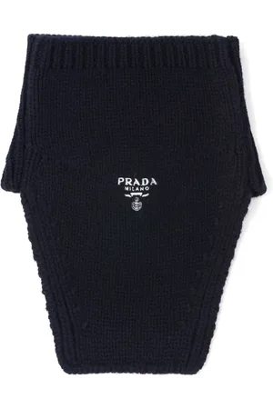 Prada Logo-embroidered cashmere dickey