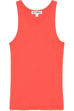 ÉTERNE Ribbed jersey tank top