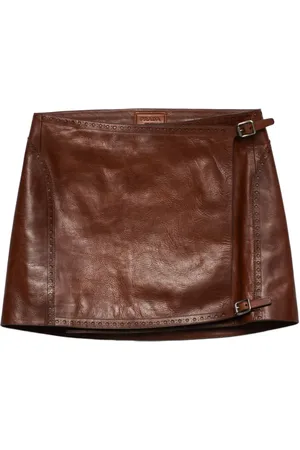 Prada Leather mini skirt