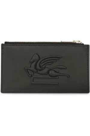Etro Pegaso motif-embossed leather cardholder