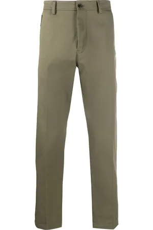 Roberto Cavalli Logo-patch straight-leg trousers