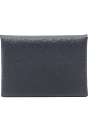 Hermès 2024 Calviduo Bleu Nui coin purse