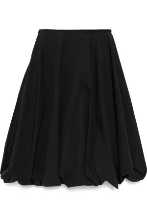 JNBY Pleated asymmetric-hem skirt