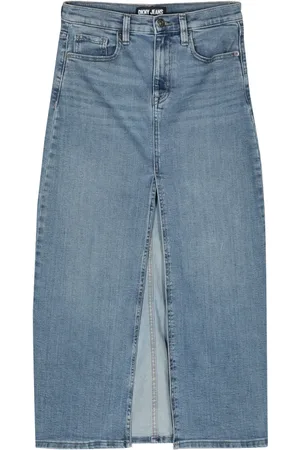 DKNY High-rise maxi denim skirt