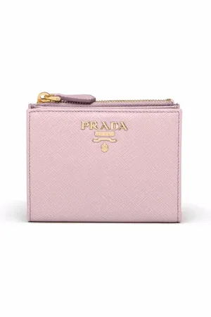 Prada Logo-lettering compact wallet