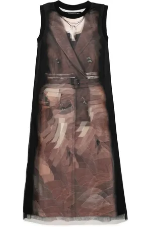 Andersson Bell Lenticular trench coat printed jersey dress