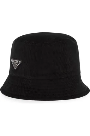 Prada Triangle-logo corduroy bucket hat
