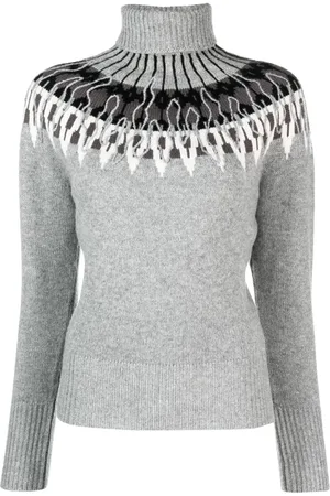 Fabiana Filippi Intarsia-knit roll-neck jumper