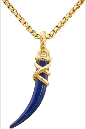 David Yurman 18kt yellow Tusk amulet (42mm)