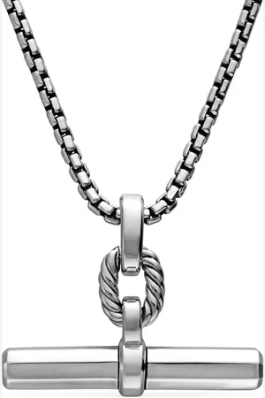 David Yurman Sterling Lexington E/W Barrel pendant (36mm)