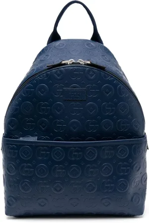 Gucci Embossed logo-print leather backpack