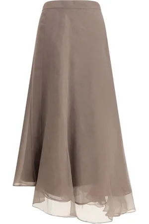 Brunello Cucinelli Silk midi skirt