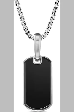 David Yurman Sterling silver Chevron tag (21mm)
