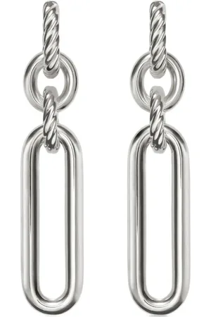 David Yurman Sterling Lexington Double Link drop earrings