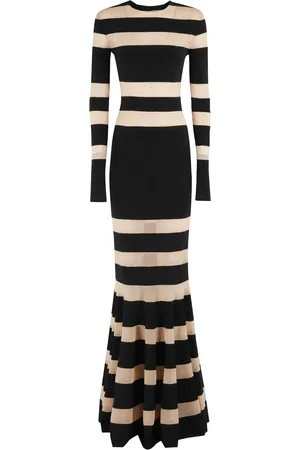 Norma Kamali Striped maxi dress