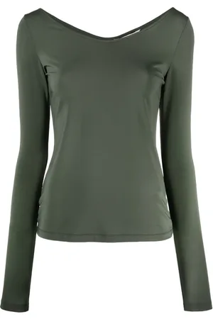 Max Mara Long-sleeve stretch-design blouse