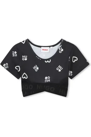 HUGO BOSS Monogram-print short-sleeve bra
