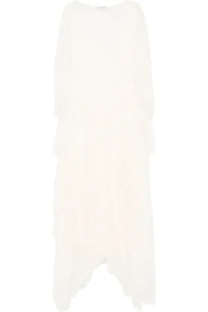 Serafini Floral-lace maxi dress