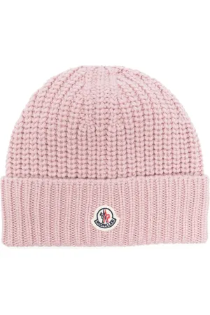 Moncler Logo-patch ribbed-knit beanie