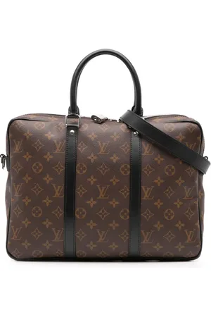 LOUIS VUITTON 2000-2024 Monogram Macassar Porte Documents Voyage business bag