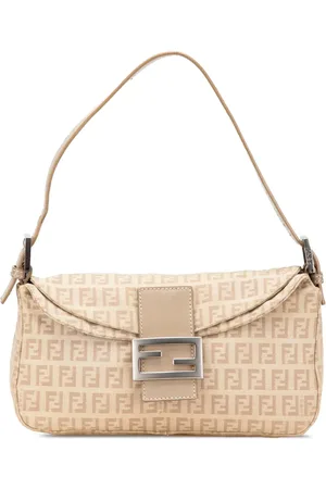 Fendi 2000-2024 Zucchino Canvas Double Flap shoulder bag