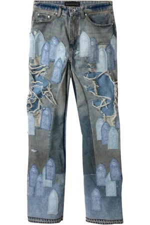 Who Decides War Patched Arch jeans