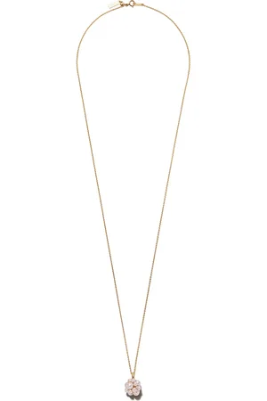 Tasaki 18kt yellow Akoya pearl and diamond pendant