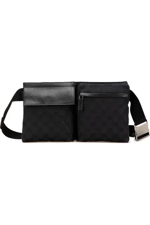 Gucci 2000-2015 GG Canvas Double Pocket belt bag