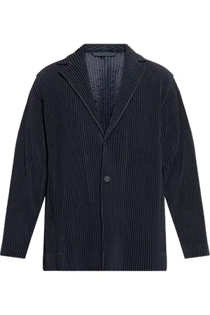 Issey Miyake Pleated single-breasted blazer