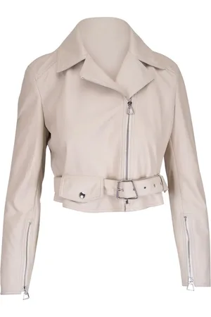 AKRIS Cropped leather jacket